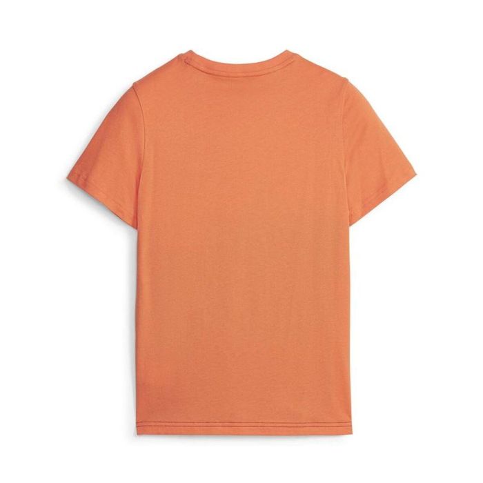 Camiseta de Manga Corta Infantil Puma Ess Block Negro Naranja 1 Camiseta de Manga Corta Infantil Puma Ess Block Negro Naranja 1
