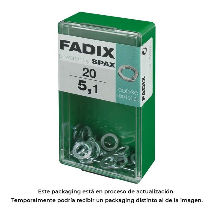 Fadix 10919536 Arandela de Presión 5,1mm Acero Caja 20 Unidades Din 127 0 Fadix 10919536 Arandela de Presión 5,1mm Acero Caja 20 Unidades Din 127 0