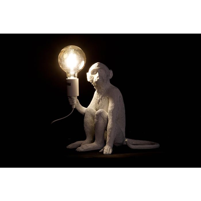 DKD Home Decor Lámpara Sobremesa Colonial Blanco Negro Resina 32 x 31 x 33 cm (2 Unidades) 1