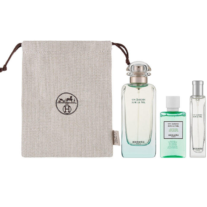 Un Jardin Sur Le Nil By Hermes Edt Spray 100 mL, Shower Gel 40 mL And Edt Spray 15 mL