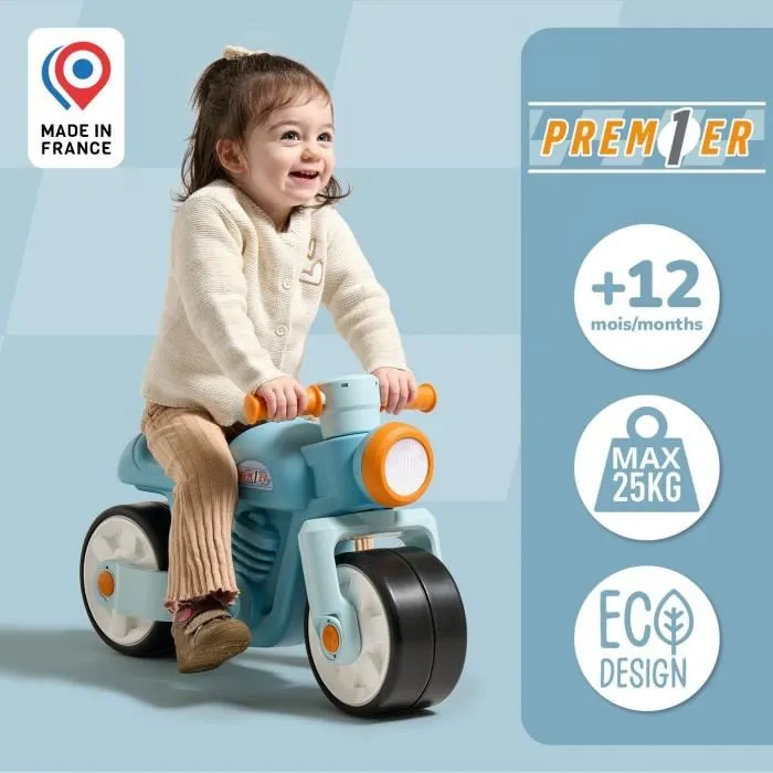 Bicicleta de equilibrio FALK Premier para motocicleta - Con ruedas silenciosas - Azul - 75% Plástico reciclado - 100% Fabricada en Francia - A partir de 12 meses 2 Bicicleta de equilibrio FALK Premier para motocicleta - Con ruedas silenciosas - Azul - 75% Plástico reciclado - 100% Fabricada en Francia - A partir de 12 meses 2