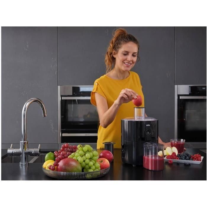 Centrífuga BRAUN SI3100BK - Tecnología FastXtract y ColdXtract - Separador de espuma - Negro Centrífuga BRAUN SI3100BK - Tecnología FastXtract y ColdXtract - Separador de espuma - Negro
