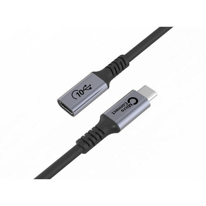 MicroConnect USB-C extension cable 0.5m, 100W, 10Gbps, USB 3.2 Gen 2x2 1 MicroConnect USB-C extension cable 0.5m, 100W, 10Gbps, USB 3.2 Gen 2x2 1