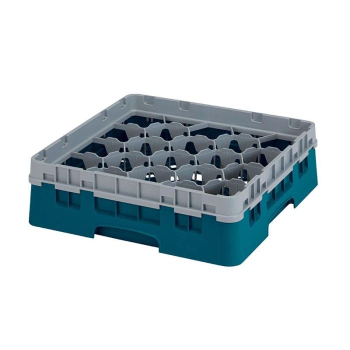 CAMBRO - 20S318-414 - Cesta de lavado 20 comp. 1 altura - 11,8 cm Ø máx. - alt. máx. 9,4 cm - 50 x 50 x 14,3 cm - Cerceta