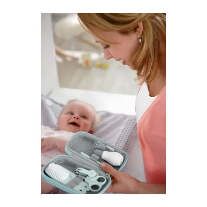 Avent Kit de cuidado para bebés: cortaúñas, tijeras, 3 limas, peine, cepillo para el pelo, aspirador nasal y cepillo de dientes 3 Avent Kit de cuidado para bebés: cortaúñas, tijeras, 3 limas, peine, cepillo para el pelo, aspirador nasal y cepillo de dientes 3