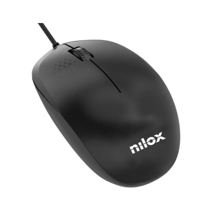Nilox MOUSB1012 Ratón USB Negro 1200 DPI Cableado 2