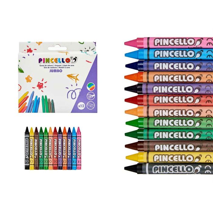 Ceras de colores Pincello 45930 (12 Unidades) 1