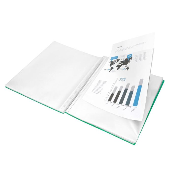 Carpeta Liderpapel Escaparate Con Espiral 60 Fundas Polipropileno Din A4 Verde 5