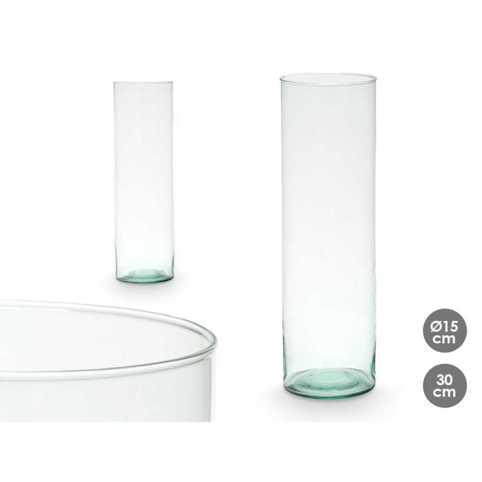 Jarron Vidrio Reciclado Cilindro 15X50Cm Giftdecor (4 Unidades) Jarron Vidrio Reciclado Cilindro 15X50Cm Giftdecor (4 Unidades)