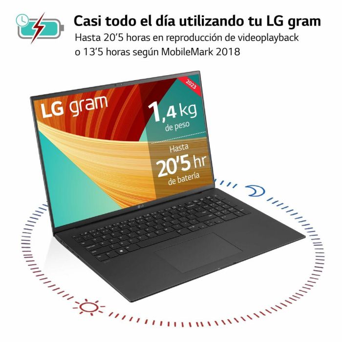 LG Gram 17Z90R-E.AD75B Portátil Ultraligero Intel Core i7-1360P 32GB 512GB SSD RTX 3050 17" WQXGA IPS Antireflejo Win 11 18 LG Gram 17Z90R-E.AD75B Portátil Ultraligero Intel Core i7-1360P 32GB 512GB SSD RTX 3050 17" WQXGA IPS Antireflejo Win 11 18