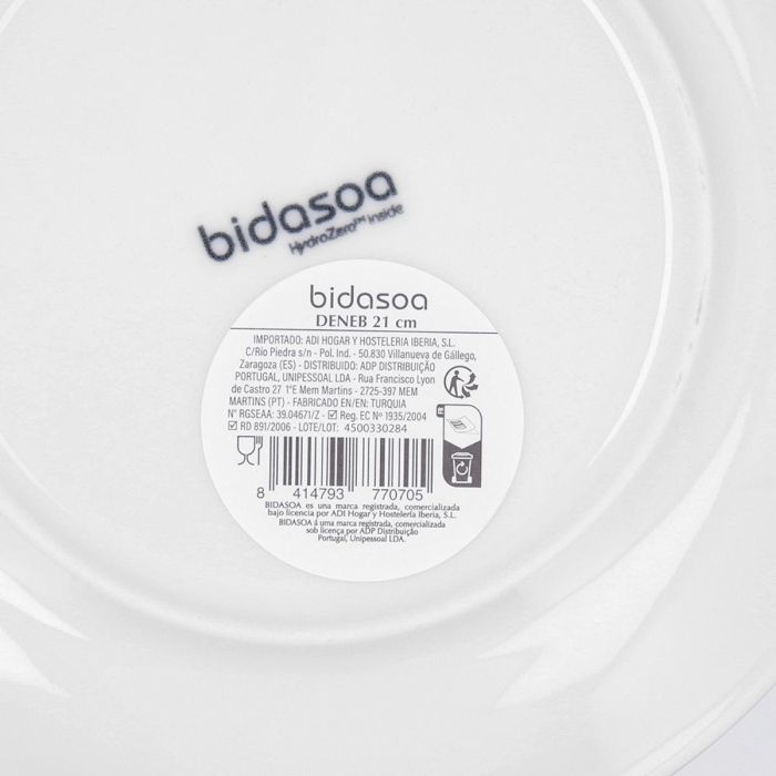 Plato Postre Porcelana Deneb Hydrozero Bidasoa 21 cm (6 Unidades) 6 Plato Postre Porcelana Deneb Hydrozero Bidasoa 21 cm (6 Unidades) 6