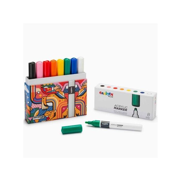 Rotulador Acrilico Carioca Plus Premium Caja De 8