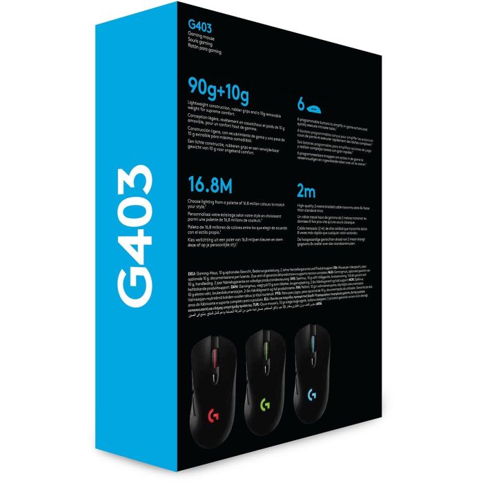 Logitech G403 Hero Ratón Gaming USB, Sensor HERO 25K, RGB LIGHTSYNC, 25600 DPI, 6 Botones Programables, Pesa Ajustable - 910-005633 5