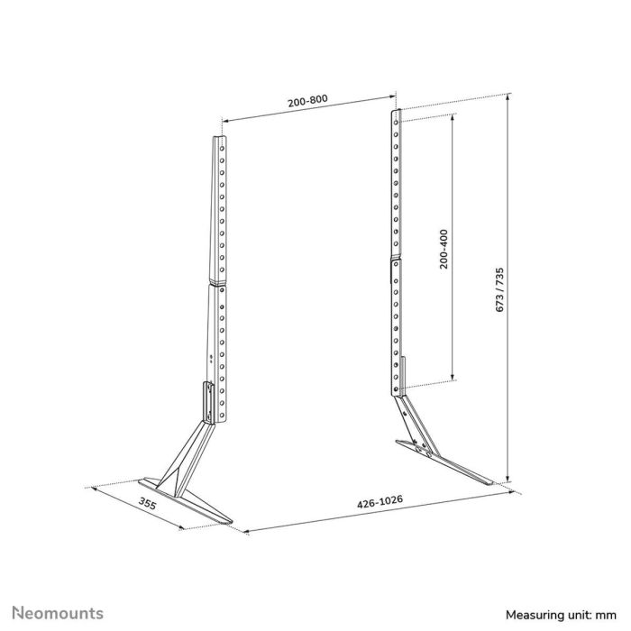 Neomounts DS45-430BL19 Soporte de TV de Mesa para Pantallas 23-75" (58-190 cm) hasta 40 kg VESA 200x200-800x400mm Acero Negro Altura Ajustable 9 Neomounts DS45-430BL19 Soporte de TV de Mesa para Pantallas 23-75" (58-190 cm) hasta 40 kg VESA 200x200-800x400mm Acero Negro Altura Ajustable 9