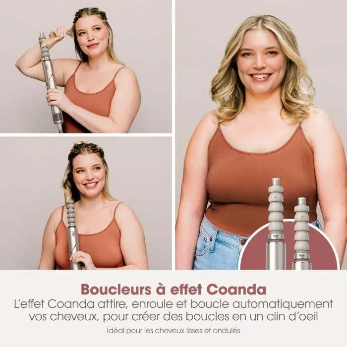 Shark Secador y Moldeador 2 en 1 Flexstyle HD426SLEU con 3 Accesorios y 1400W 2