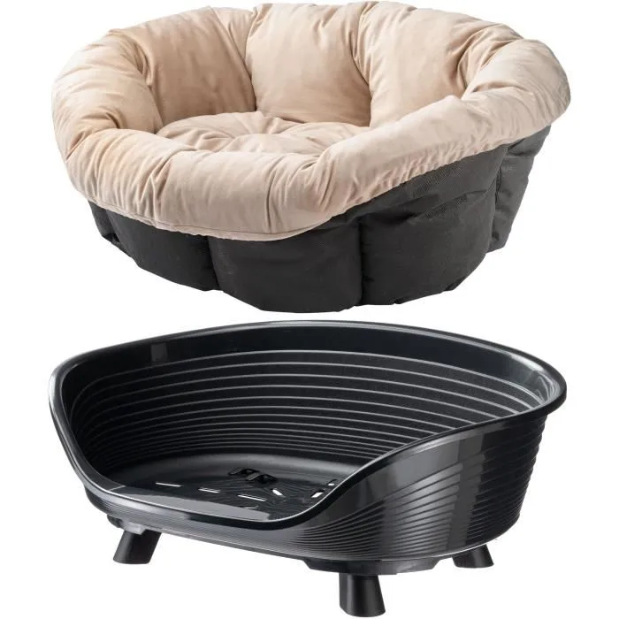 Ferplast FER8010690210025 Cesta Sofá Trono 6 con Cojín Negro 1 Ferplast FER8010690210025 Cesta Sofá Trono 6 con Cojín Negro 1