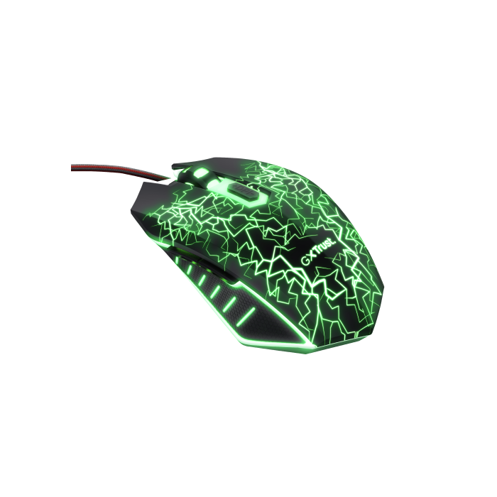 Trust Ratón Gaming Izza GXT 105W Cable USB 4000DPI 6 Botones Iluminación LED Negro 2