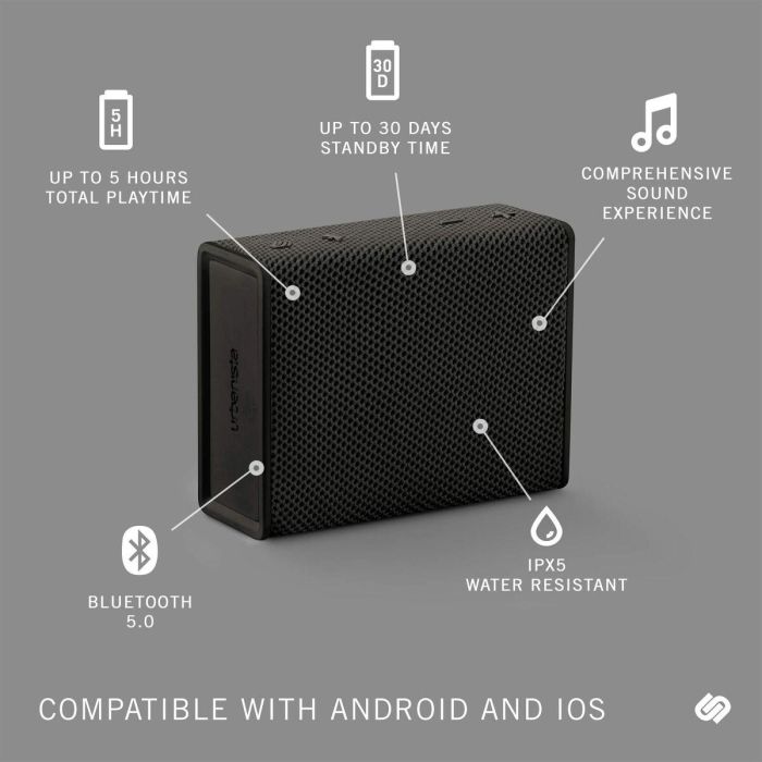 Urbanista Altavoz Portátil Sydney Bluetooth Negro 5 horas de Autonomía IPX5 4