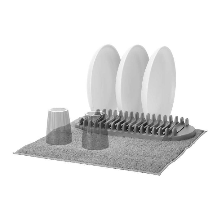 Escurridor Gris Oval Bayeta Kinvara 43X4CM (12 Unidades) 1 Escurridor Gris Oval Bayeta Kinvara 43X4CM (12 Unidades) 1