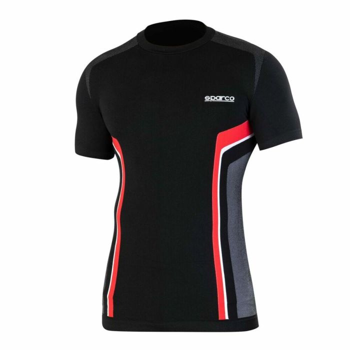 Camiseta de Manga Corta Hombre Sparco HYPER-T Negro Rojo M