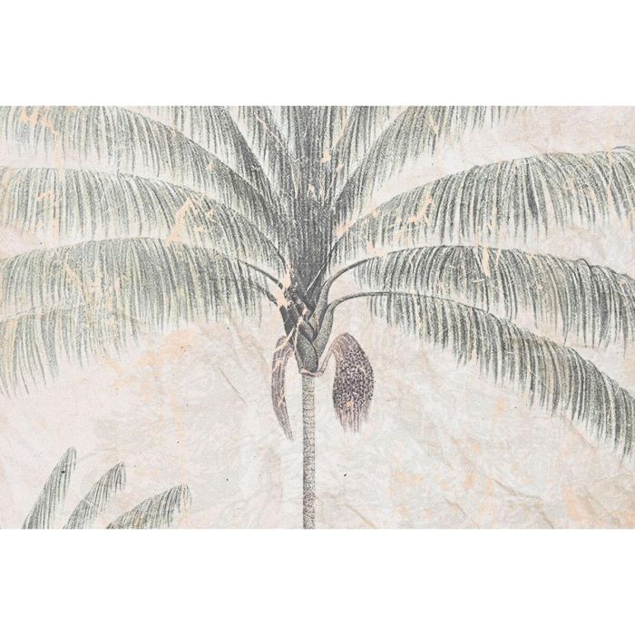 DKD Home Decor Lienzo Colonial Verde y Beige con Palmeras 2.8 x 180 x 138 cm (2 Unidades) Papel y Abeto 2
