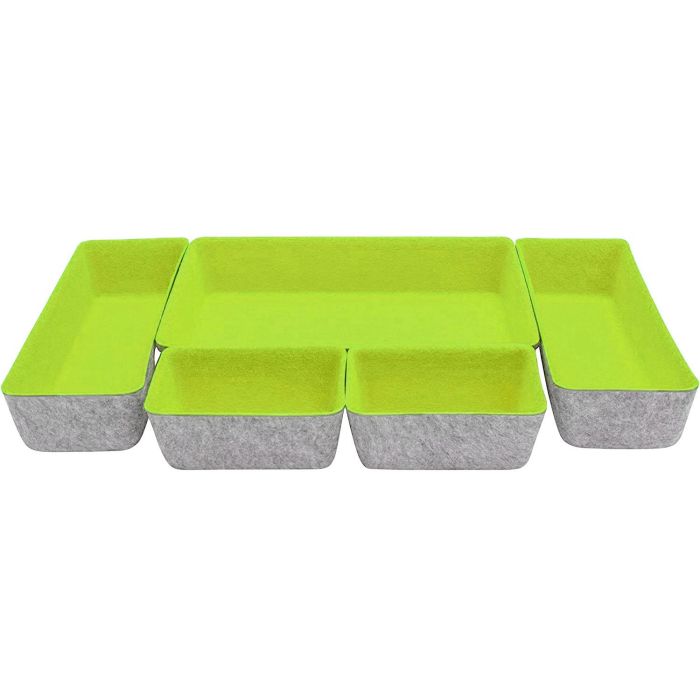 Confortime Set de 5 Organizadores de Fieltro 27.5 x 20 x 5.3 cm (6 Unidades) 1 Confortime Set de 5 Organizadores de Fieltro 27.5 x 20 x 5.3 cm (6 Unidades) 1