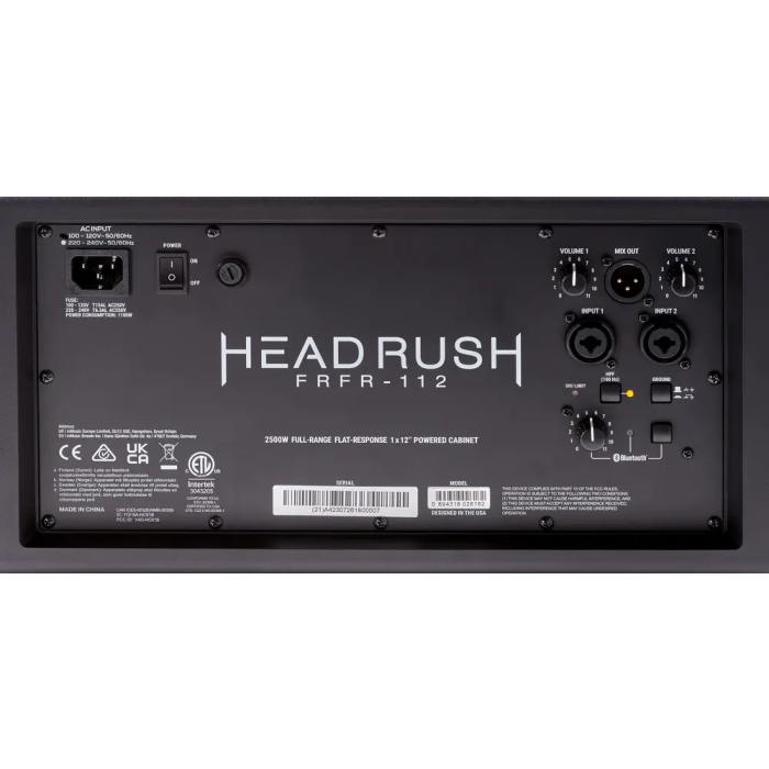 HEADRUSH FRFR-112 MKII Monitor de Guitarra Eléctrica 2500W Woofer 12" 3