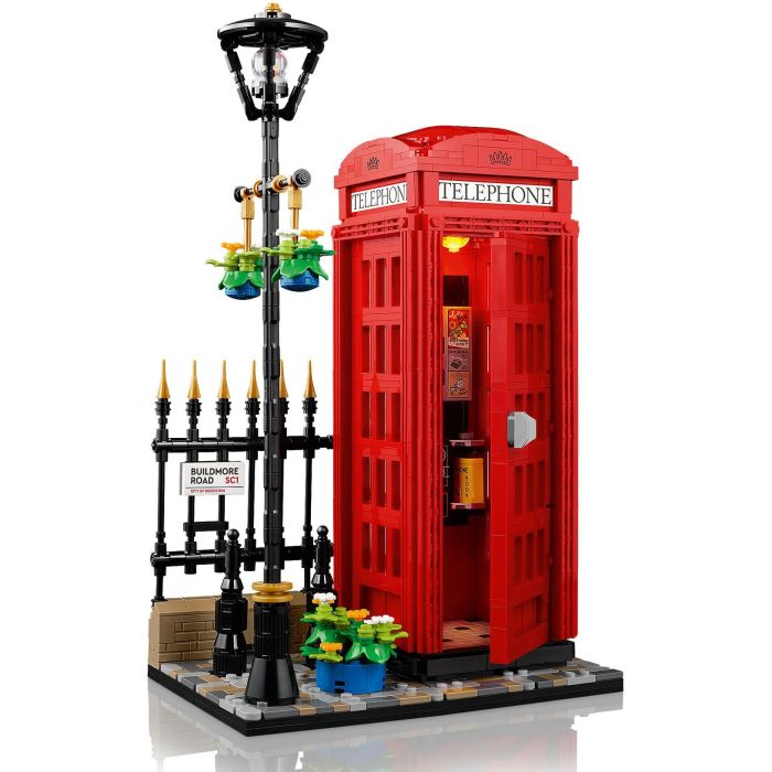 LEGO 21347 Ideas Cabina Telefónica de Londres Set de Construcción Detallado para Adultos, Modelo Expositor de Edificio Icónico, Decoración del Hogar 2