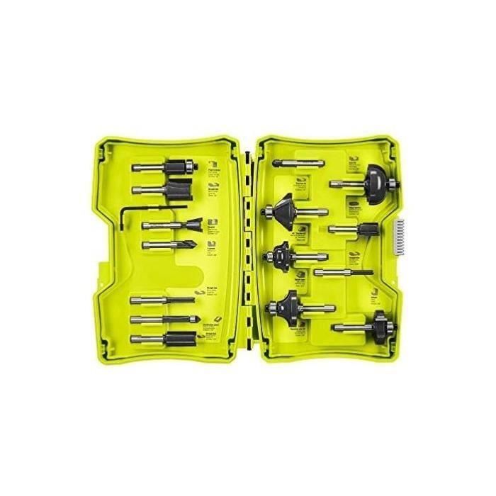 RYOBI Caja de 15 cortadores variados vástago Ø 6 mm - RAKRBS15 2 RYOBI Caja de 15 cortadores variados vástago Ø 6 mm - RAKRBS15 2