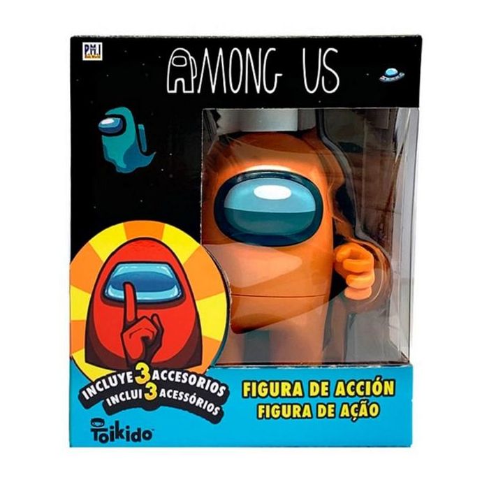 Bizak Figura Acción Among Us Pack con 12 cm y 3 Accesorios Coleccionable 3