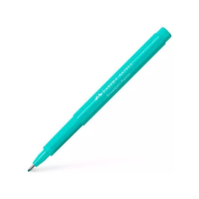 Faber Castell Rotulador Fineliner Broadpen Pastel 0.8mm Turquesa - Punta Engastada en Metal (Pack 10 Unidades) (10 Unidades)