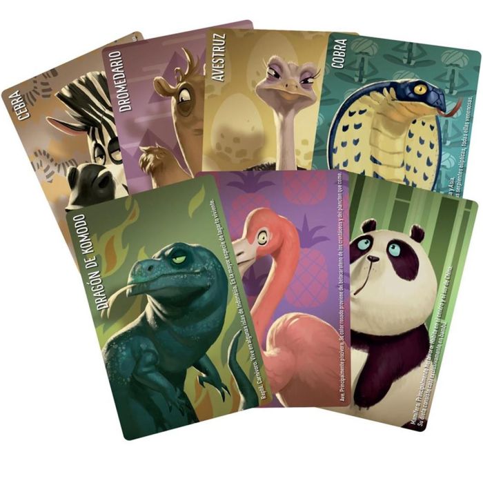Asmodee Similo Animales Salvajes Juego de Cartas Colección Similo 30 Cartas 7 Años 2 Jugadores 1