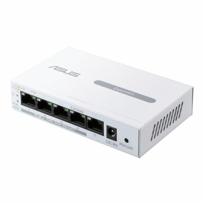 ASUS ExpertWiFi EBP15 Interruptor Gestionado con 5 Puertos Gigabit Ethernet, Alimentación PoE (60W) y Soporte QoS - Color Blanco ASUS ExpertWiFi EBP15 Interruptor Gestionado con 5 Puertos Gigabit Ethernet, Alimentación PoE (60W) y Soporte QoS - Color Blanco