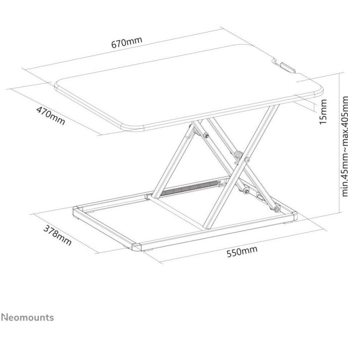Sitz-Steh-Arbeitsplatz max 8KG Neomounts 10