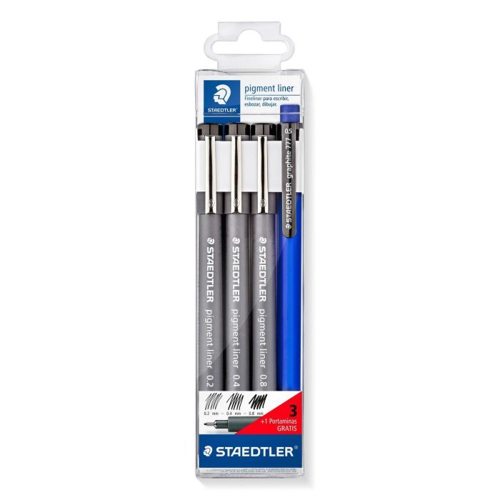 Set de Rotuladores Staedtler Negro (10 Unidades) 1 Set de Rotuladores Staedtler Negro (10 Unidades) 1