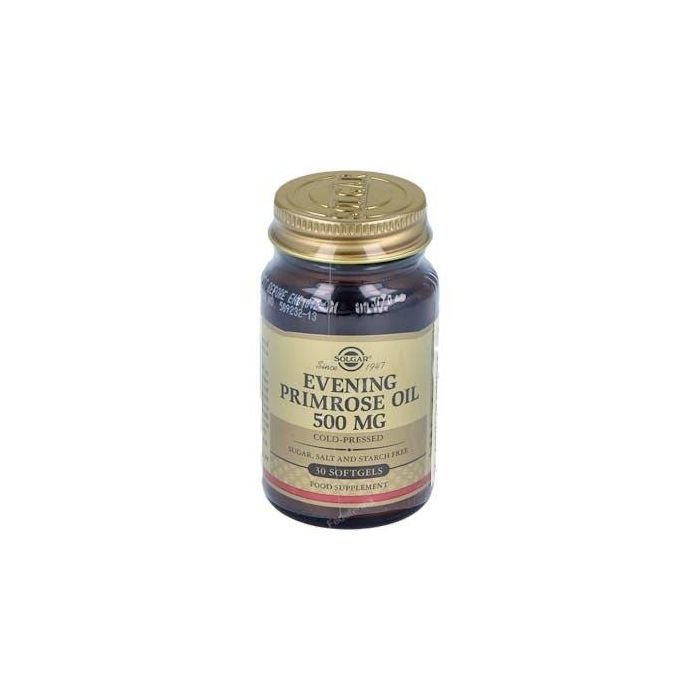 SOLGAR Aceite de Prímula de Rosa 500mg, 30 Perlas. Regula Hormonalmente y Alivia Síntomas Menopausia y SPM, con GLA y Ácido Linoleico