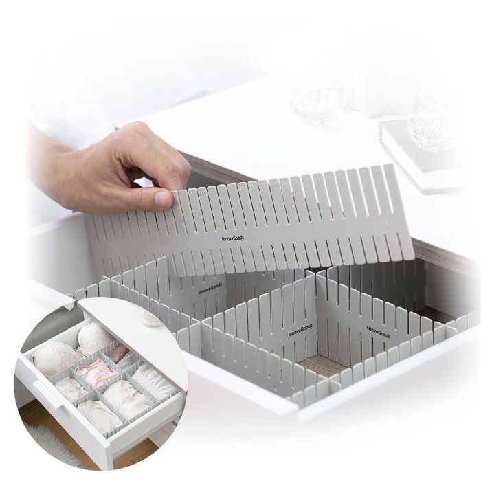 Organizador de Cajones Ajustable Condor InnovaGoods 16 Unidades 6 Organizador de Cajones Ajustable Condor InnovaGoods 16 Unidades 6