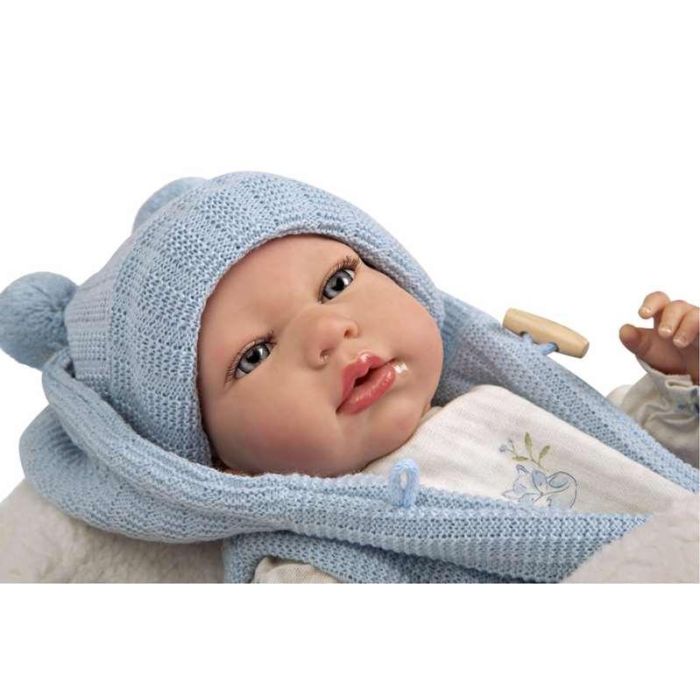 Muñeca reborn arias 40 cm martin azul c/manta 17 Muñeca reborn arias 40 cm martin azul c/manta 17