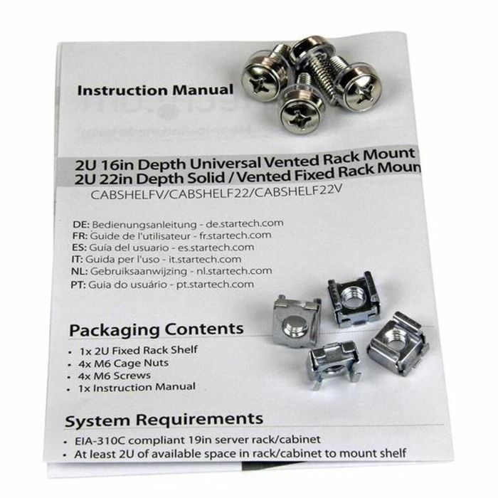 Bandeja Fija para Armario Rack Startech CABSHELF22 1