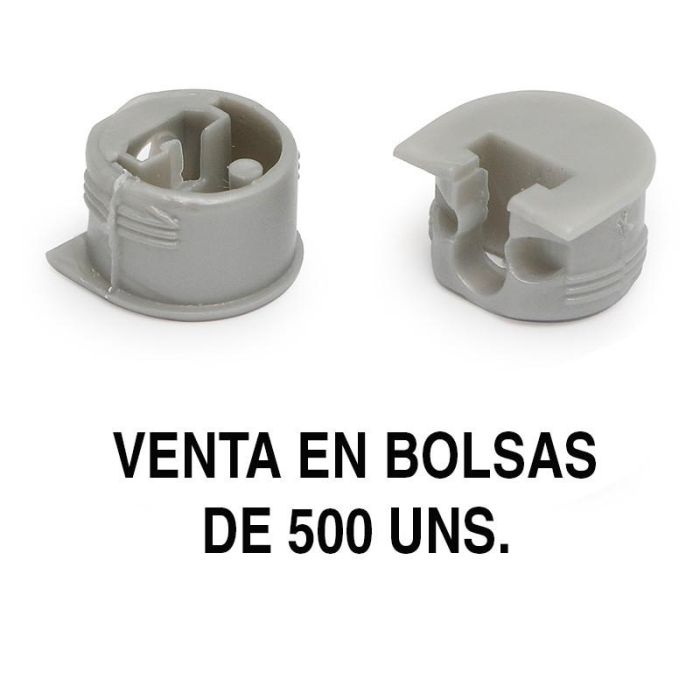 HERRAJES ALK Soporte Cazoleta Luna - Acabado Gris - 500 Unidades