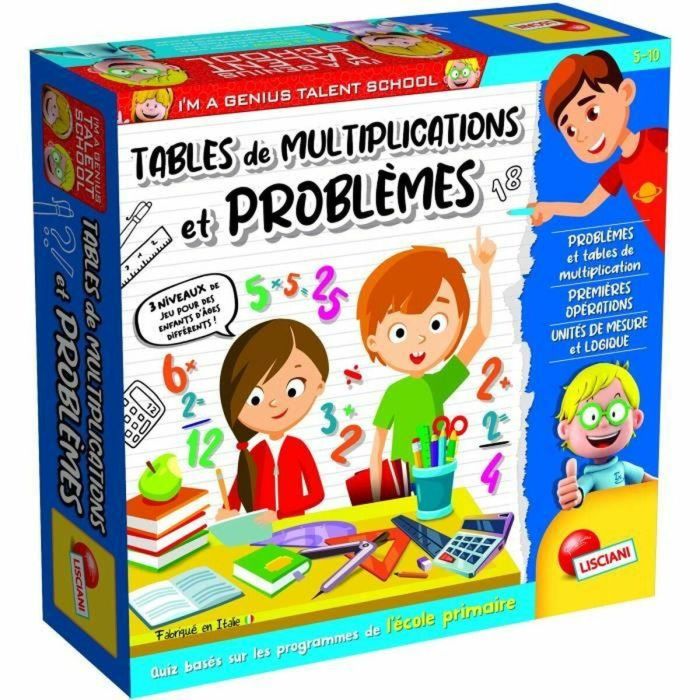 Lisciani Giochi LIS8008324094769 Juego Educativo La Escuela Génius Talent Multiplicaciones y Problemas para Diferentes Niveles Lisciani Giochi LIS8008324094769 Juego Educativo La Escuela Génius Talent Multiplicaciones y Problemas para Diferentes Niveles