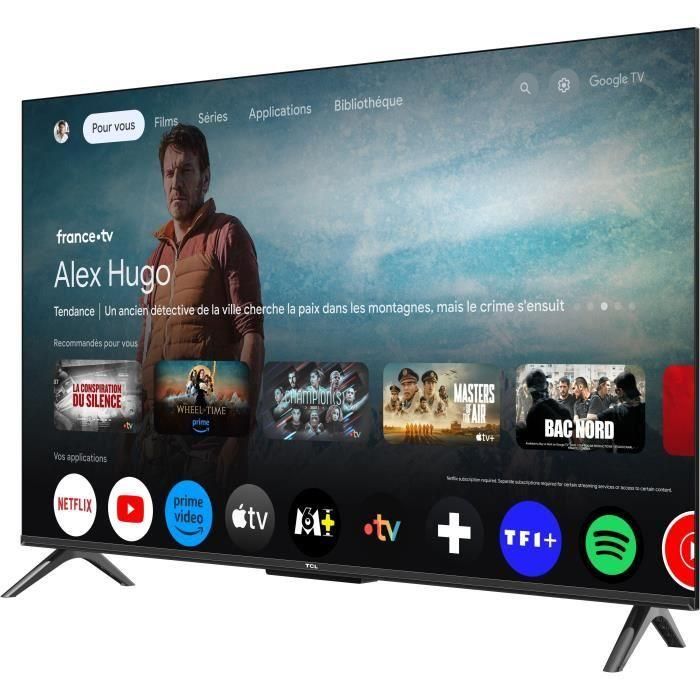 TCL 43T69C - Televisor QLED de 43 pulgadas (109 cm) - 4K UHD 3840x2160 - HDR10+ - Android TV - 3xHDMI 2.1 - Wi-Fi 2