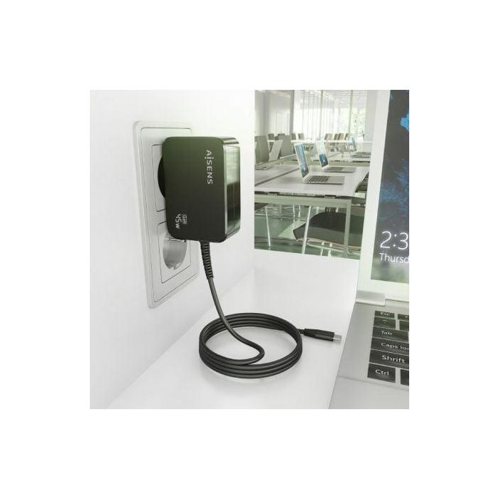 AISENS - CARGADOR GaN 45W PD3.0 1XUSB-C 1.8M, NEGRO 4 AISENS - CARGADOR GaN 45W PD3.0 1XUSB-C 1.8M, NEGRO 4