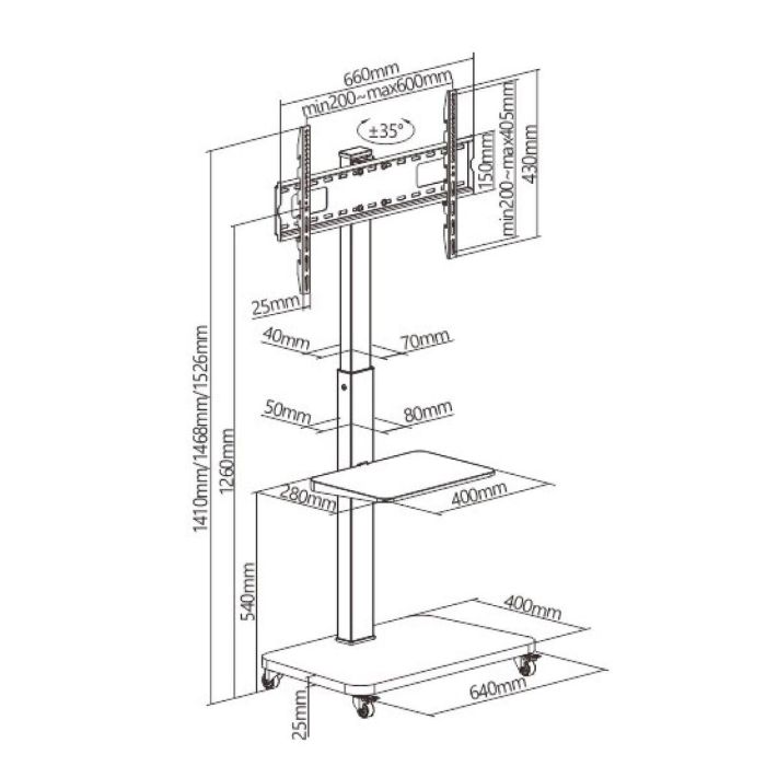 Soporte TV TM Electron 40 kg 3