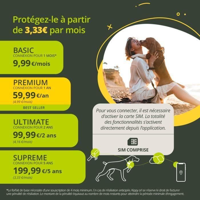 Kippy KIP8058669290494 Collar GPS Evo para Perros y Gatos - Impermeable, 38 GR, Color Madera Marrón 1