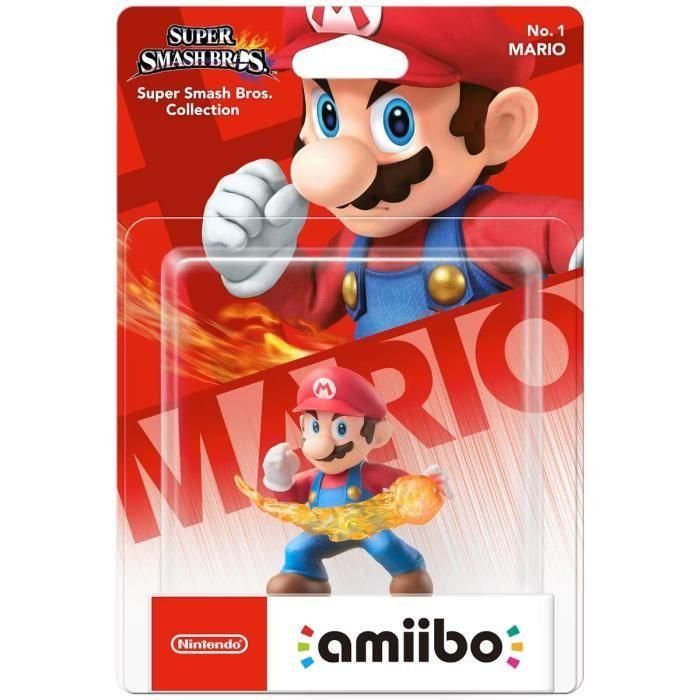 Nintendo Figura Amiibo Mario N°1 Colección Super Smash Bros. - Desbloquea contenido y mejora tu juego en Switch, 3DS y Wii U