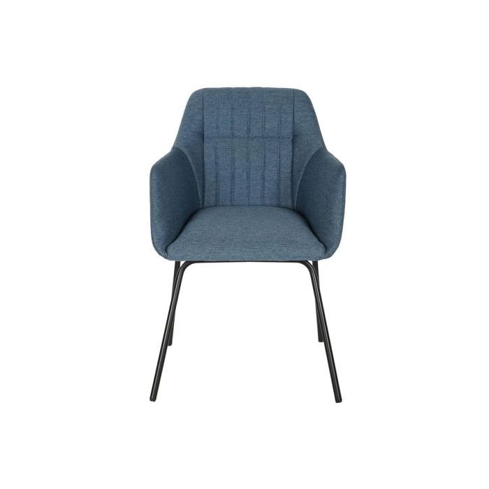 Silla Scandi DKD Home Decor Azul Negro 56 x 83 x 55 cm 2