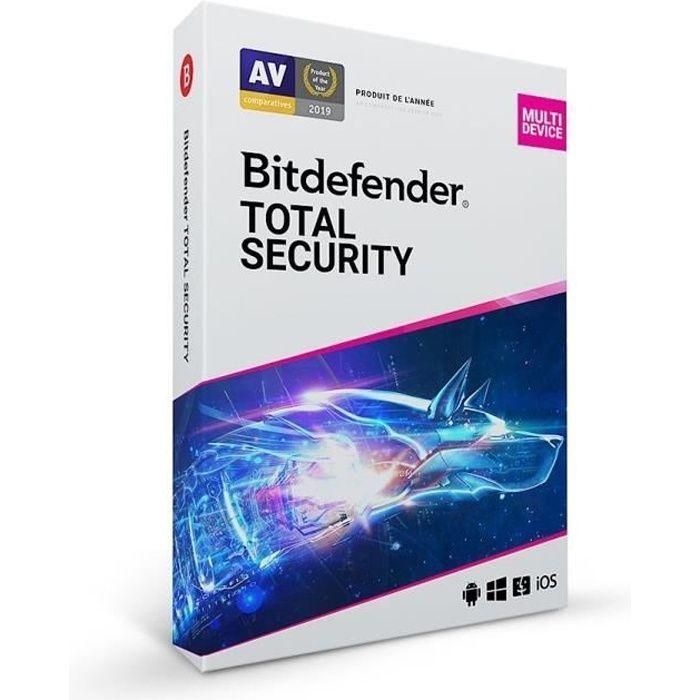 Bitdefender - Software Total Security 2021 - 5 dispositivos - 1 año