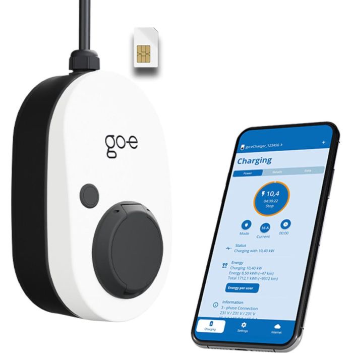 go-eCharger Gemini 2.0 Cargador 11 kW (16A 3 Fases) Negro/Blanco (sin cable) 1