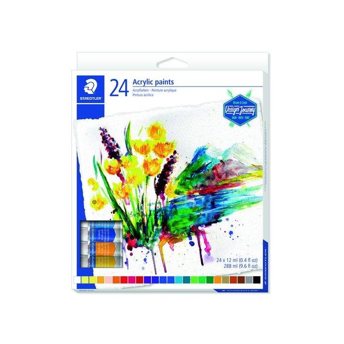 Pintura Acrilica Staedtler 8500 12 Ml (Tubo) Estuche De 24
